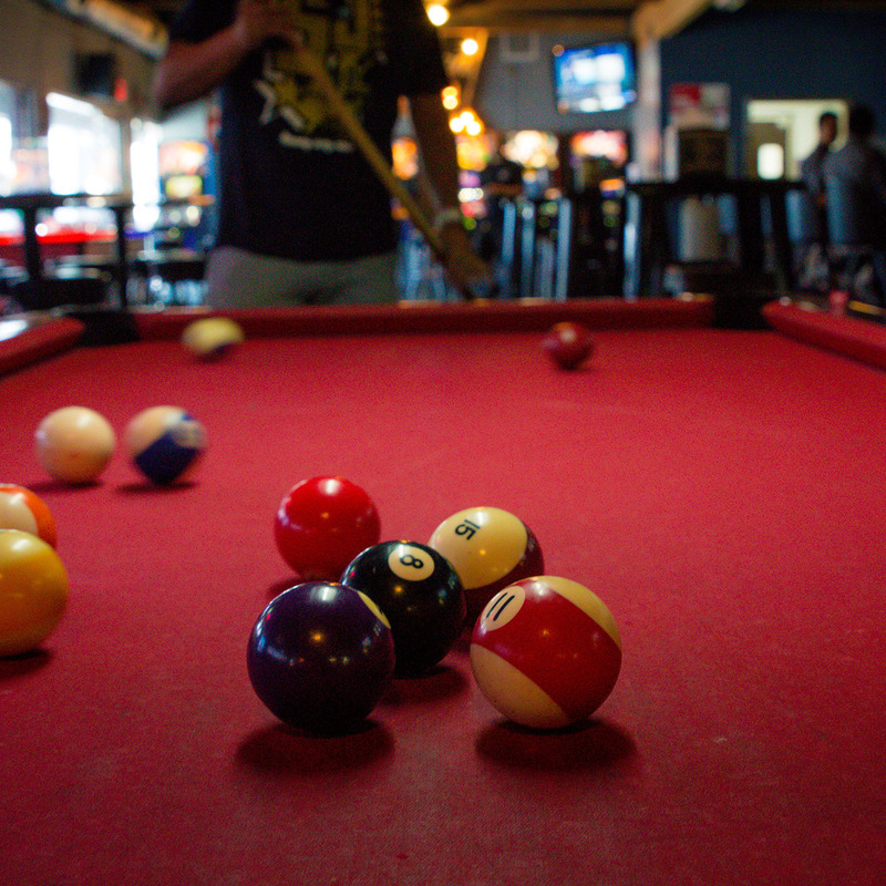 Pool table at Brewski's